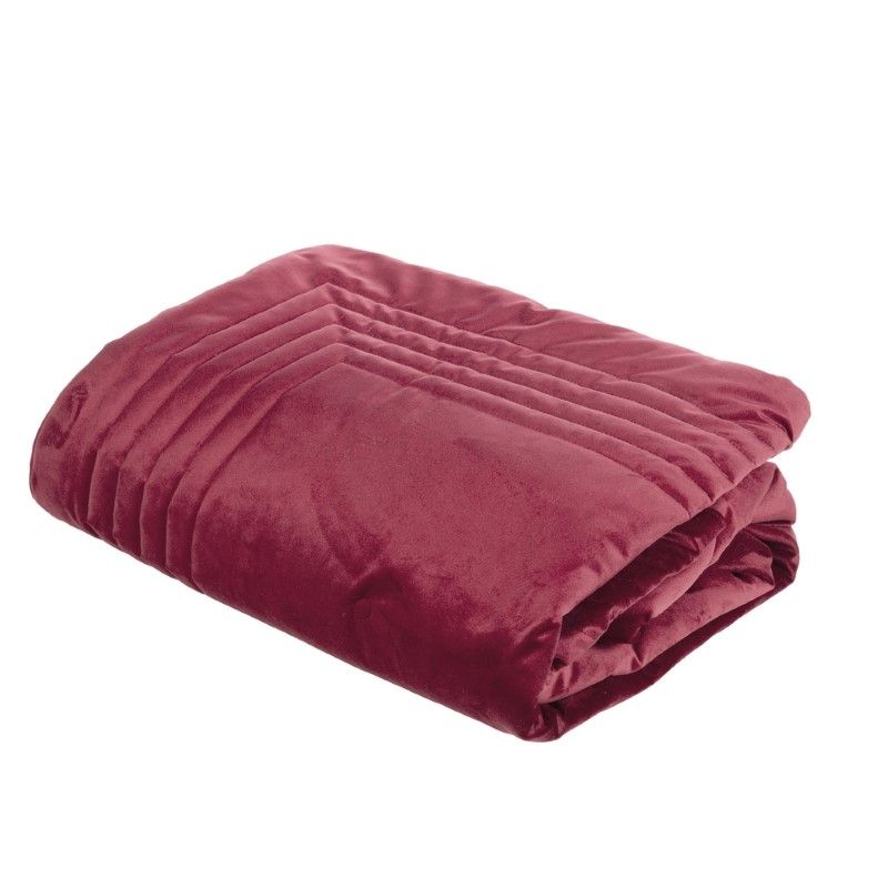 Coperta / Plaid Imbottito in Velluto - Fazzini – per Divano, Poltrona o  Letto - Fascino - Bordeaux 66